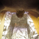 A woman shits into a pan lined with aluminum foil. It is a long, firm turd that is shown in its entirety at the end of the clip. See movies 14696, 14683 and 9611 for similar content. About a minute.